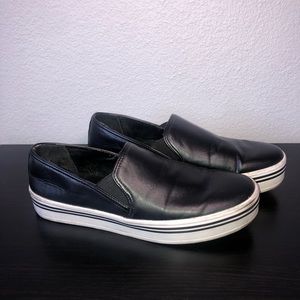 Dolce Vita Black Leather Slip-Ons